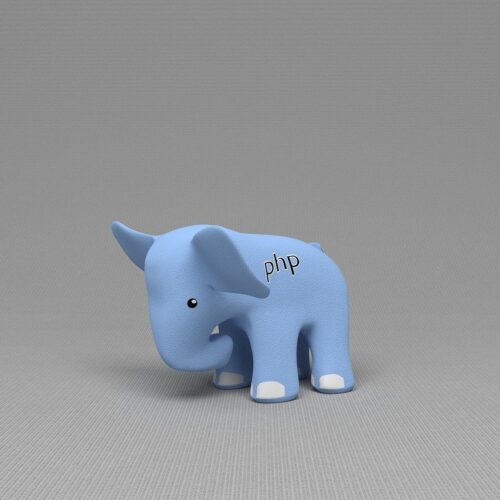 php, elephant, blue elephant